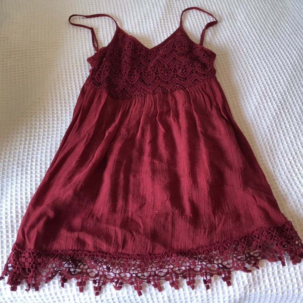 Red mini dress